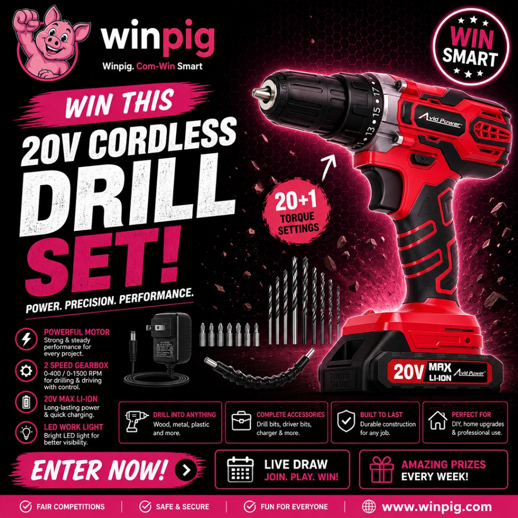 Avid Power 20V Cordless Drill Set