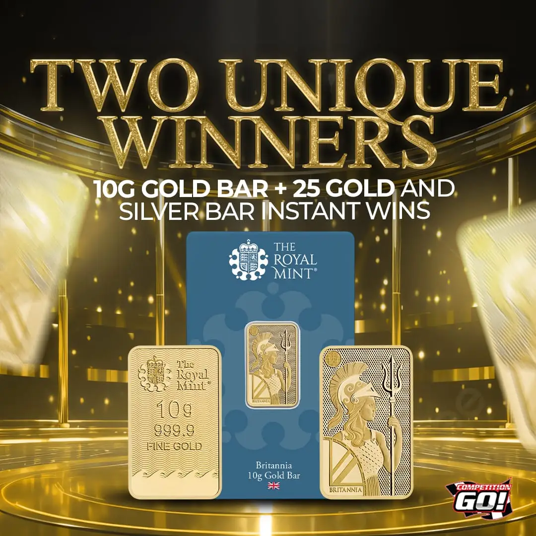 WIN - 10G GOLD BAR + 25 GOLD AND SILVER BAR INSTANT WINS!