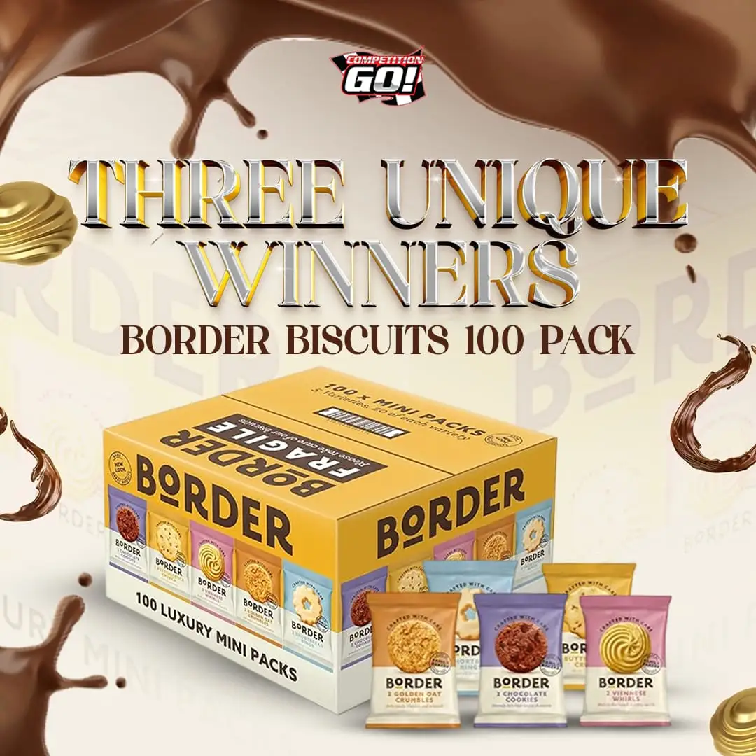 THREE UNIQUE WINNERS: BORDER BISCUITS 100 PACKS EACH!